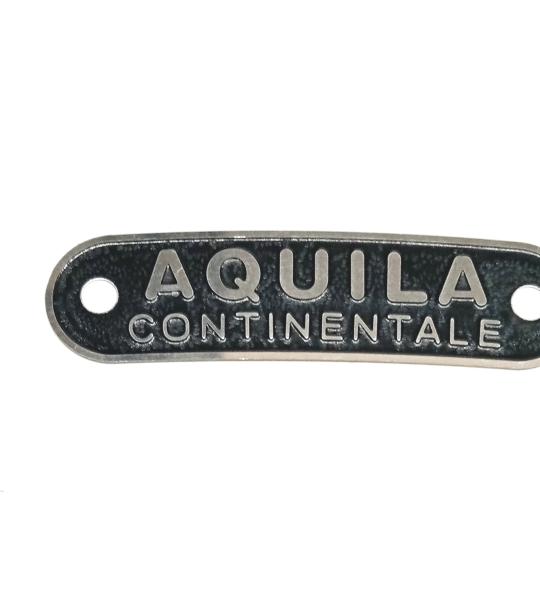 Etichetta Targhetta AQUILA CONTINENTALE Selle per Moto Storiche Varie Marche e Modelli XBC056-2